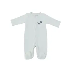 WAWA PIMA - PIJAMA BEBÉ UNISEX JACQUARD BLANCO