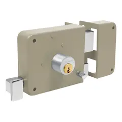 HERMEX - Chapa cerradura de sobreponer derecha