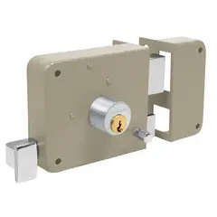 HERMEX - Chapa cerradura de sobreponer derecha