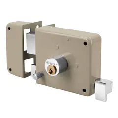 HERMEX - Chapa cerradura de sobreponer izquierda clasica