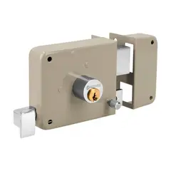 HERMEX - Chapa cerradura de sobreponer derecha clasica
