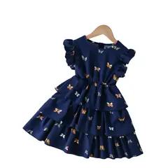 GENERICO - Vestido azul Mariposa