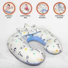 CUZKA - Almohada de Lactancia 5 en 1 »PICARON» Ligth Blue