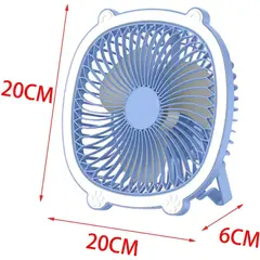GENERICO - Foco Ventilador portátil Operación silenciosa, Azul
