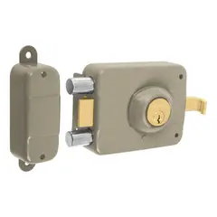 HERMEX - Chapa cerradura de sobreponer izquiera alta segurida