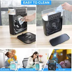 GENERICO - Enfriador Aire Acondicionado Ventilador Portatil Humidificador Negro