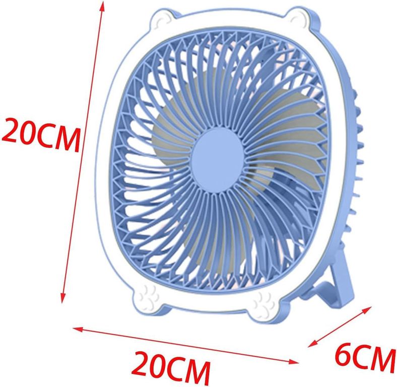 Ventilador lampara 3 velocidades celeste