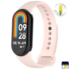 GENERICO - Correa de silicona para Xiaomi Mi Band 8 / 9 / 10 + Mica - Rosa