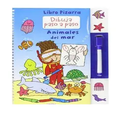 GENERICO - Animales del mar libro pizarra colección dibuja paso a paso