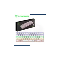T-DAGGER - Teclado ARENA Rainbow Spanish T-TGK321W-BR WHITE