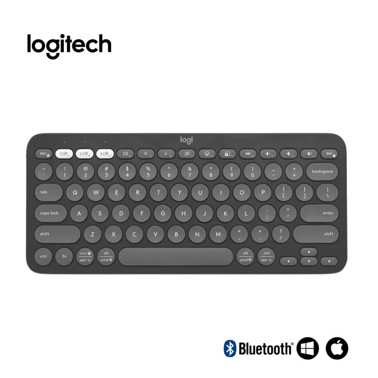 Teclado Bluetooth Multidispositivo Pebble Keys 2 K380s Negro