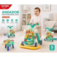 HUANGER - CAMINADOR MULTIFUNCIONAL 5 EN 1 VERDE
