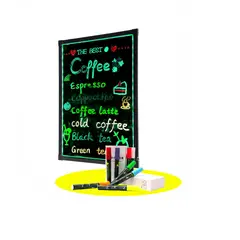 GENERICO - Pizarra Led 30x40 Publicitaria Mas + Caja de 8 plumones