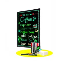 GENERICO - Pizarra Led 30x40 Publicitaria Mas + Caja de 8 plumones