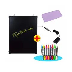 GENERICO - Pizarra Led 60x40 Publicitaria Mas + Caja de 8 plumones