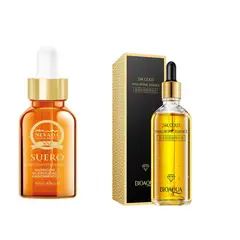 BIOAQUA - Ricino Aceite de castor y SERUM ESENCIA DE ORO HIALURONICO