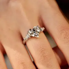LA TIENDA 88 JOYAS Y ACCESORIOS - La Tienda 88 - Anillo De Compromiso Mujer Bañado Oro 18k - Blanco