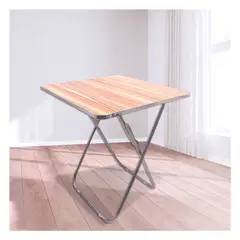 GENERICO - Mesa Mesita Plegable Multiuso Dormitorio Sala Playa 60cm Marrón