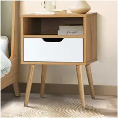 VENTITAS HOME - Velador Vintage Roelia Duna y Blanco