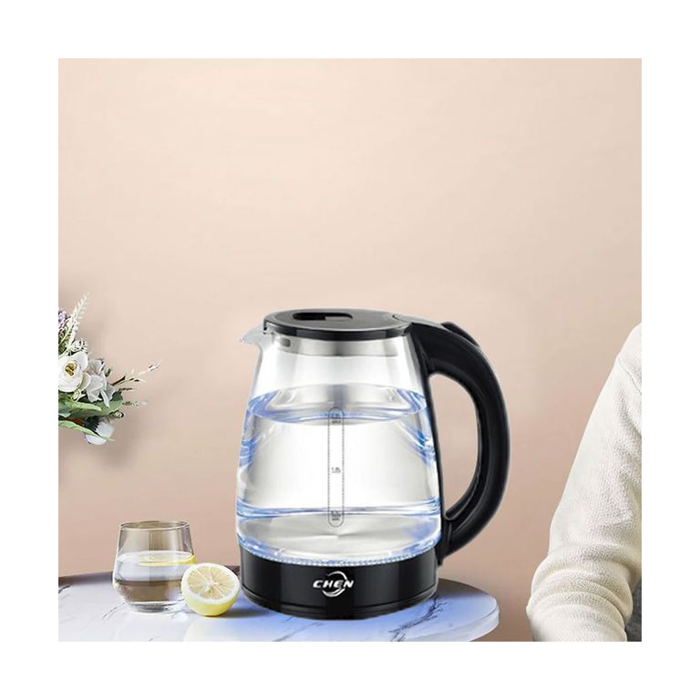 Hervidor Eléctrico De Vidrio Elegante 2.0 Litros Con Luz Led