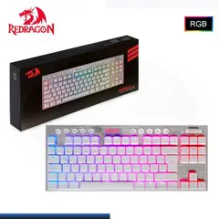 REDRAGON - Teclado Mecánico Gamer HORUS TKL K621W-RGB-SP WHITE Wireless