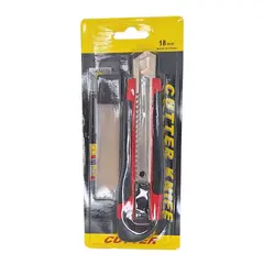 GENERICO - Cutter 18 mm Con 4 Laminas de Repuestos