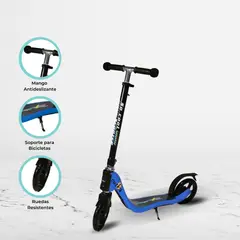 CUZKA - Scooter Lineal para Niños «PIAGIO» Ligth Blue