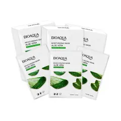 BIOAQUA - 3 Mascarilla Facial Hidratante De Aloe De Vera 25Gx10 Pcs -