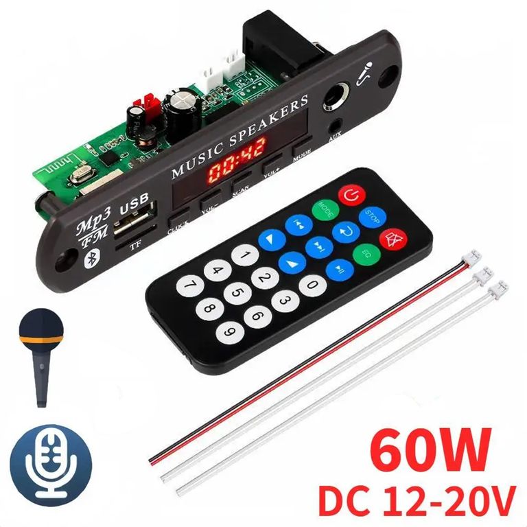 Panel Audio Digital Bluetooth 5.3 4 en 1 Radio Fm Tf Usb Mp3 60W