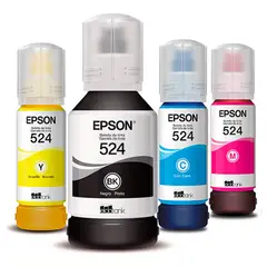 EPSON - JUEGO DE TINTA 524 NEGRO Y COLORES (T524) ORIGINAL