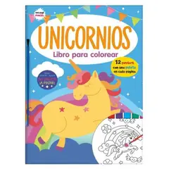 GENERICO - Unicornios Libro para Colorear con acuarela - Modelo 1