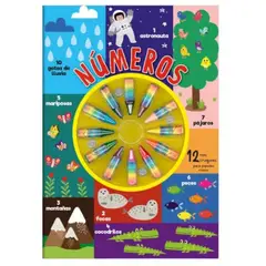 GENERICO - Libro Números y 12 mini crayolas