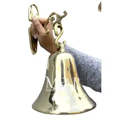 MFAP BRONCERIA Y ANTIGUEDADES - Campana Hércules 17 cm mas colgador en bronce