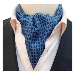 KAST PE - Corbata Ascot Renier Azul Elegante Grazne tie