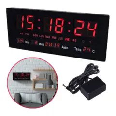 IMPORTADO MC - Reloj Digital Led Pared Alarma Calendario Temperatura