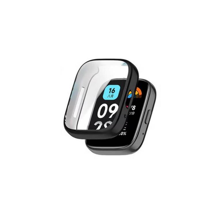 Bumper con Vidrio incorporado para Redmi Watch 3 Active - Negro