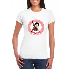 GENERICO - Polo mujer Betty Boop Coqueta - Nathalie Love It - Blanco