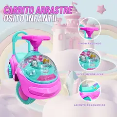 GENERICO - Carro de Juguete de Arrastre Oso para Niña