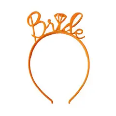 GENERICO - Vincha naranja despedida de soltera Bride novia