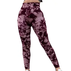 FITNESS - Leggings cintura alta para levantamiento de glúteos Scrunch tie dye