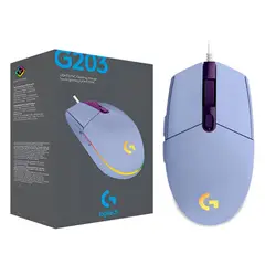 LOGITECH - MOUSE G203 LIGHTSYNC OPTICAL 8000 DPI RGB LILA (910-005851)