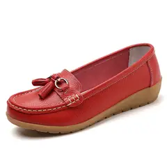 BLWOENS - Zapatos planos para Mujer -Rojo