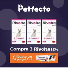 RIVOLTA - ANTIPULGAS 12% X 0.50 mL 5.1 - 10 kg. 3 PIPETAS