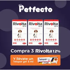 RIVOLTA - ANTIPULGAS 12% X 1 mL (10.1 - 20 kg.) - 3 PIPETAS