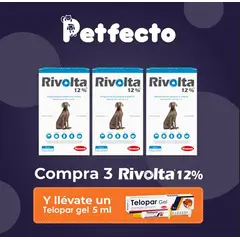 RIVOLTA - ANTIPULGAS 12% X 2 mL (20.1 - 40 kg.) - 3 PIPETAS