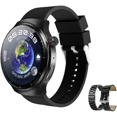 GENERICO - Smartwatch Hw6 Max Pantalla Amoled 1.52 Triple Correa Negro