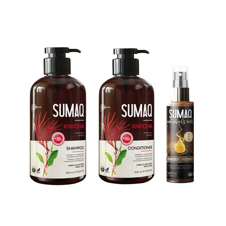 Shampoo + Acondicionador Kiwicha + Spray Capilar Sacha Inchi
