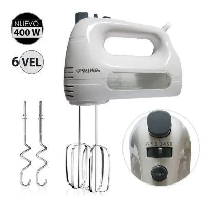 Batidora de Mano 400 Watts 6 Velocidades HM9105E Blanco