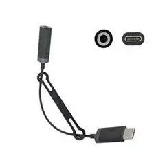 GENERICO - ADAPTADOR DE ENTRADA TIPO C A JACK MOTO CABLE 3.5 MM negro