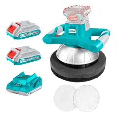 TOTAL - Pulidora orbital para auto 20v incluye 2 baterias 2ah